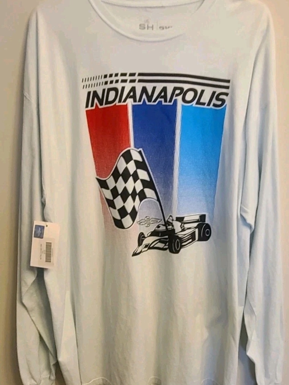 Indy 500 Indianapolis Motor Speedway Shirt 2XL Light Blue Indycar Long Sleeve